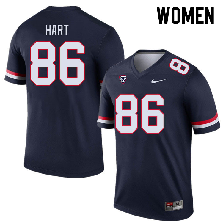 Women #86 John Hart Arizona Wildcats College Football Jerseys Stitched-Navy - Click Image to Close